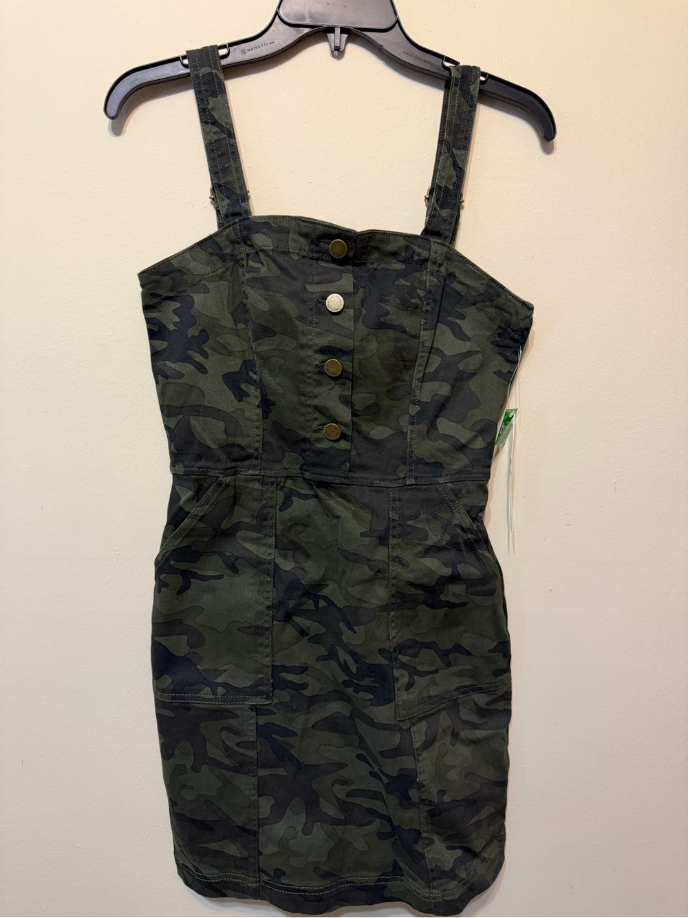 Camo Print Sundress with Button Front 2325